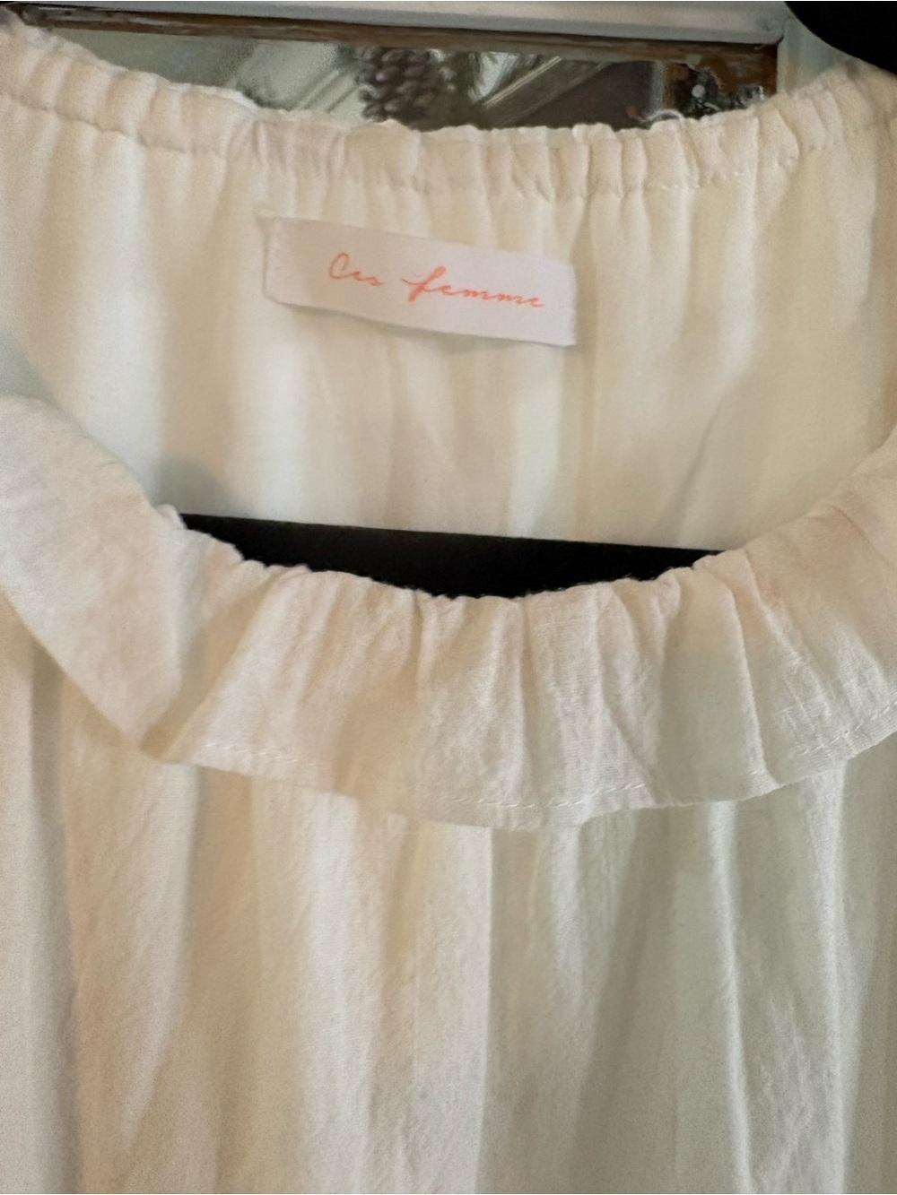 Ces Femme Tiered Ruffle Sleeve Dress | Size Small | White Cotton | Lined | NWOT - Picture 11 of 15